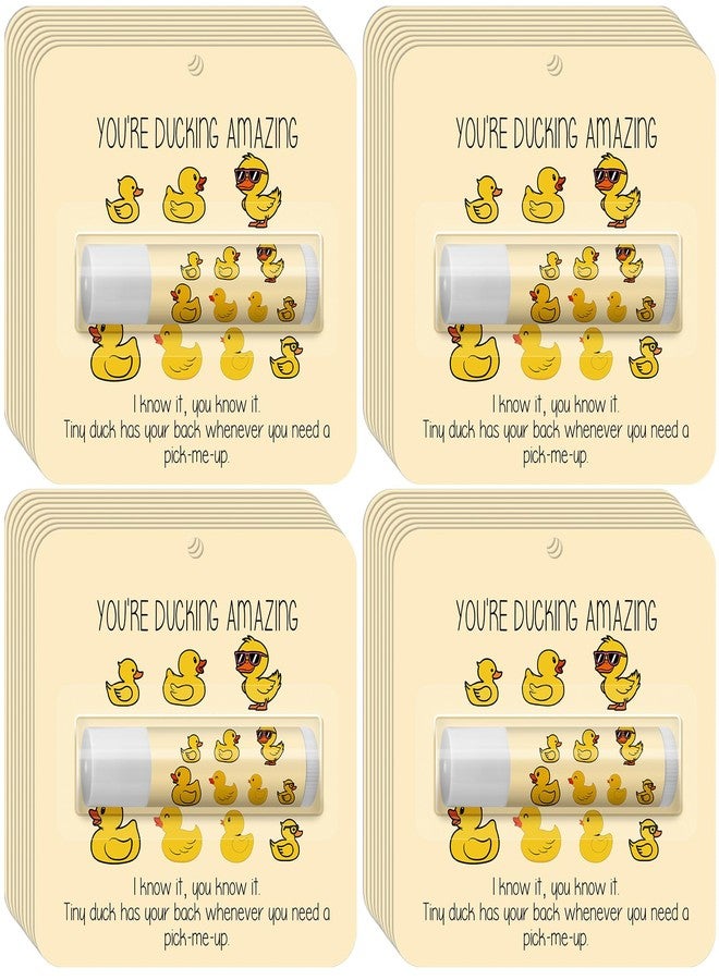 Sacubee 30 Pack Employee Appreciation Gifts Bulk Lip Balms, Thank You Gift for Staff Team Teachers Volunteers, You're Amazing Duck Theme Lip Balms for Office Event Appreciation Favor(Assorted Flavor) - Image 1